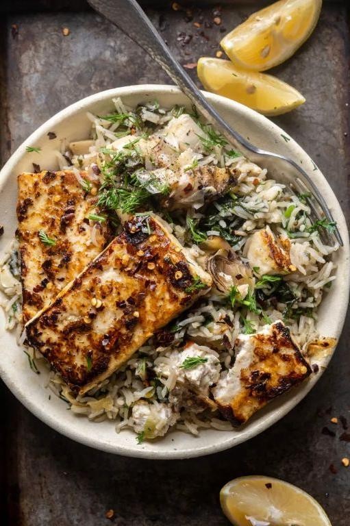 Zesty Artichoke and Brown Rice Bake