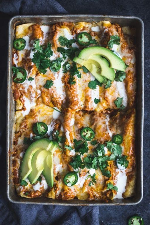 Zesty Bean and Chicken Enchilada Casserole