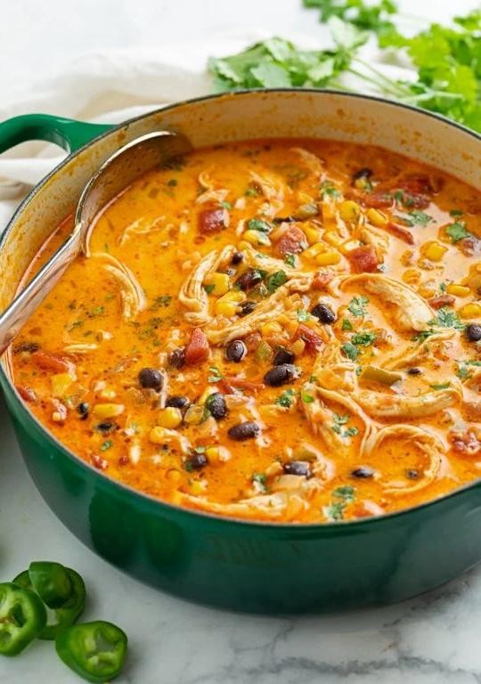 Zesty Canned Chicken Enchilada Soup