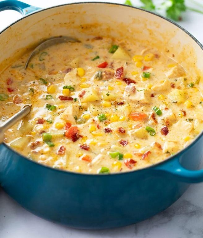 Zesty Creamy Chicken and Corn Chowder