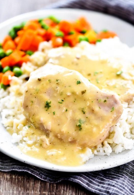 Zesty Crockpot Ranch Pork Chops with Lemon Herb Dressing