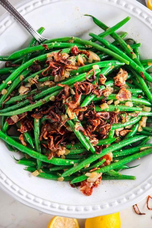 Zesty Haricot Vert with Crispy Bacon
