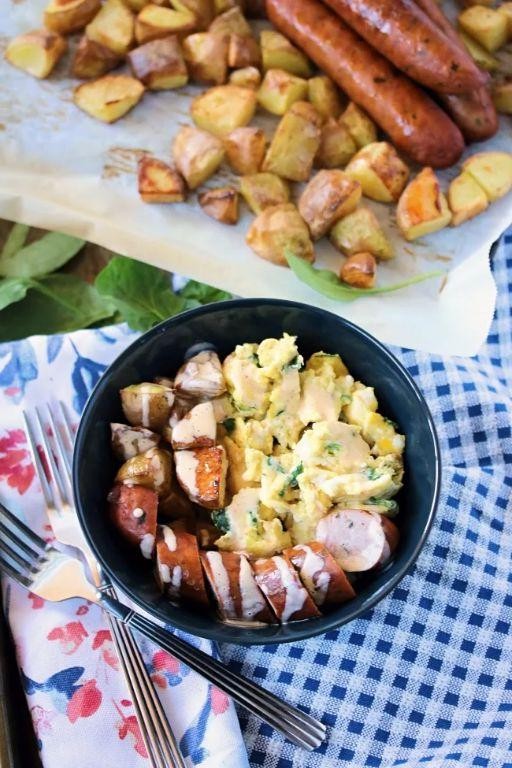 Zesty Kielbasa Breakfast Bowls