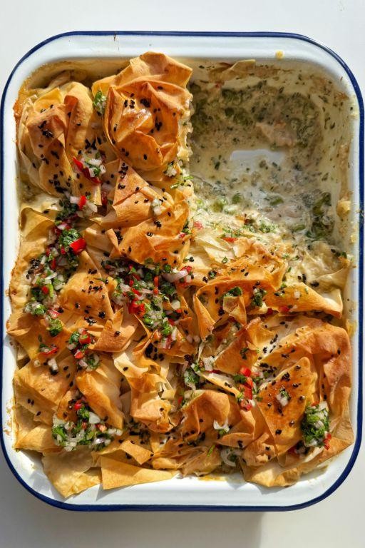 Zesty Lemon Chicken Filo Bakes