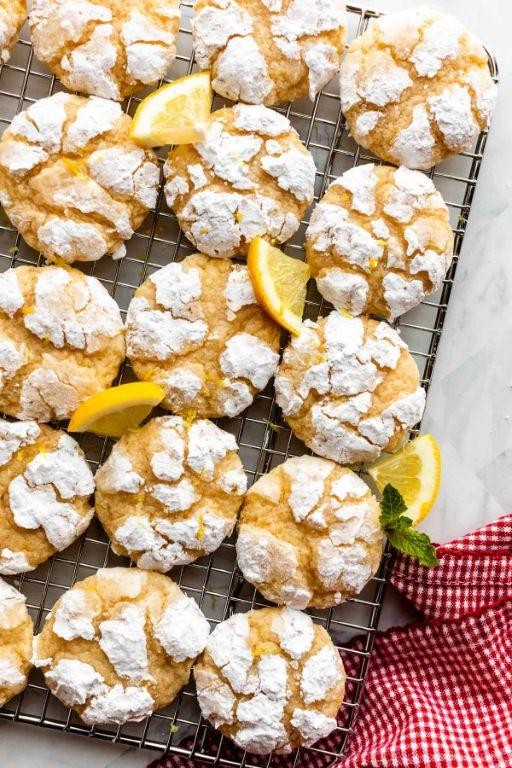 Zesty Lemon Crinkle Cookies