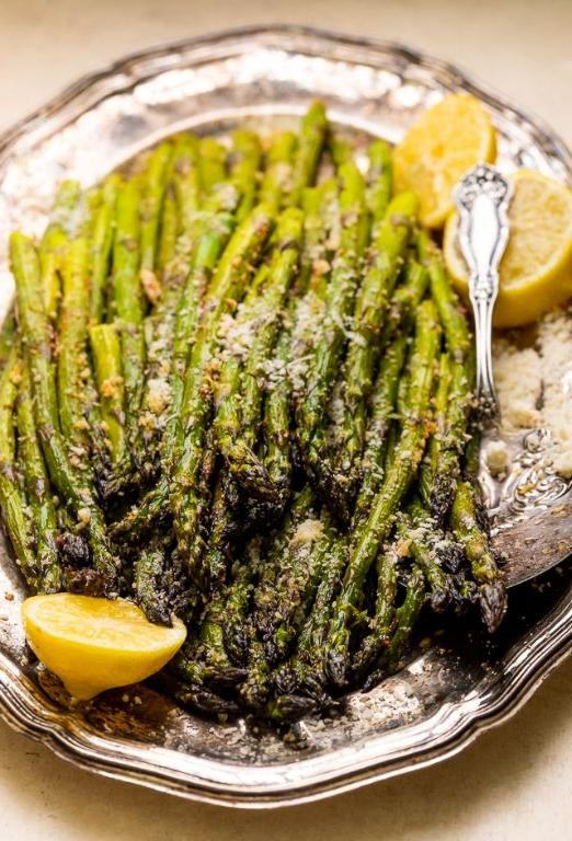 Zesty Lemon Garlic Asparagus with Parmesan