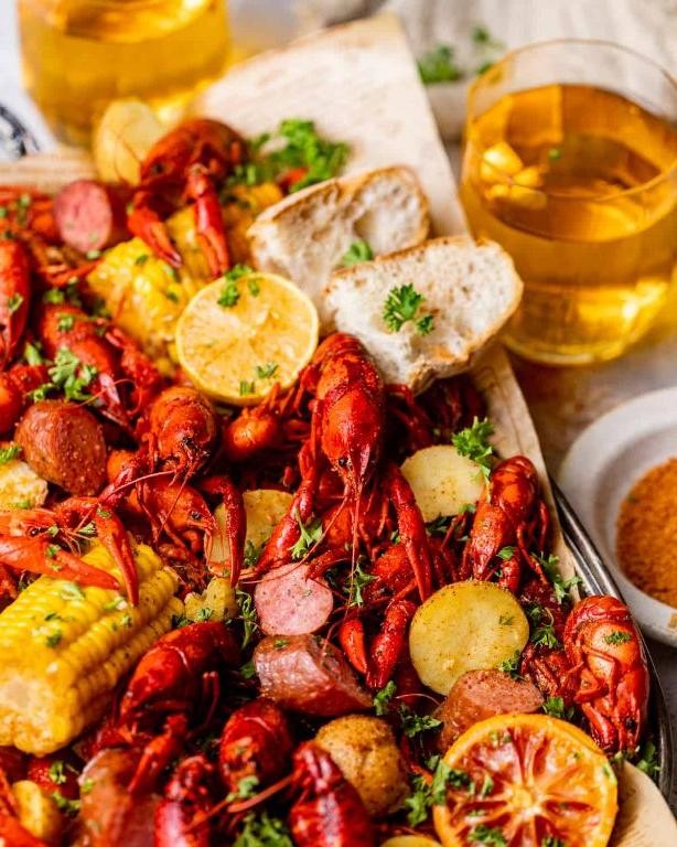 Zesty Lemon Herb Crawfish Boil