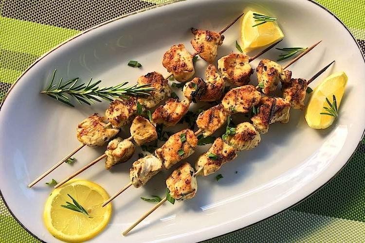 Zesty Lemon Herb Grilled Chicken Skewers