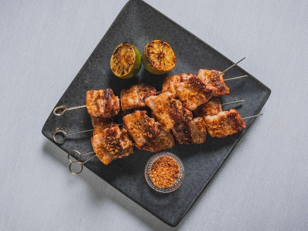 Zesty Lemon Keto Pork Belly Skewers