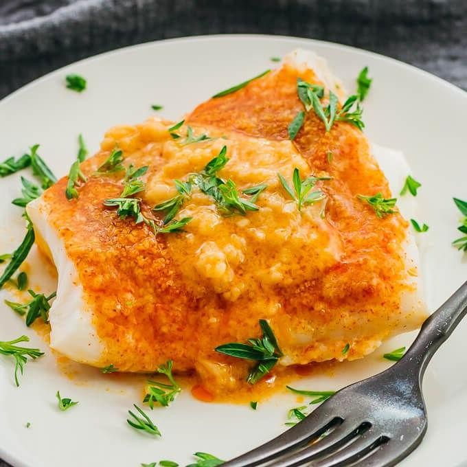 Zesty Lemon Parmesan Baked Cod