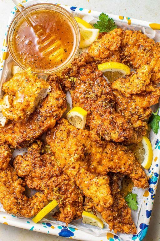 Zesty Lemon Pepper Air Fried Chicken Tenders