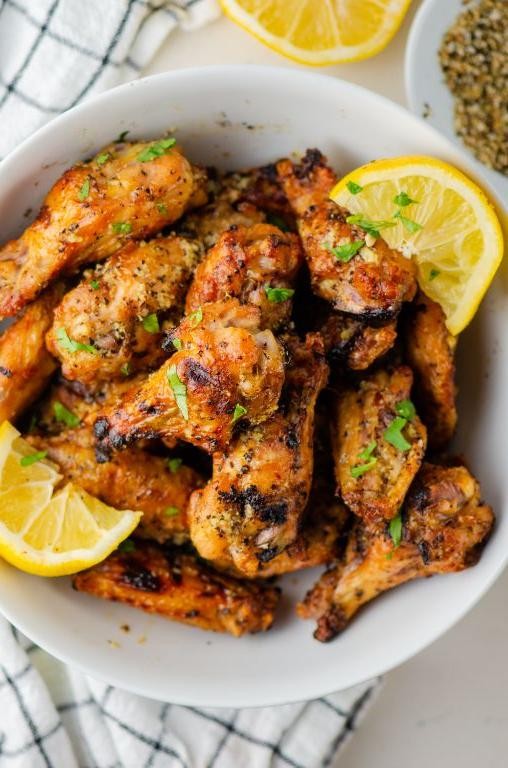 Zesty Lemon Pepper Grilled Chicken Wings