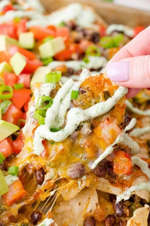 Zesty Lime and Cilantro Baked Nachos