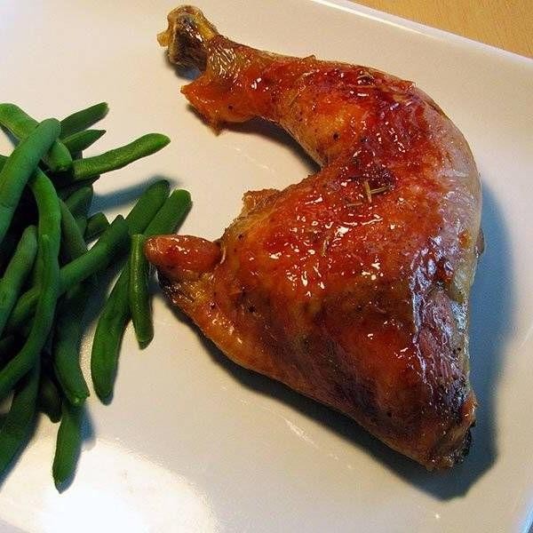 Zesty Orange Glazed Chicken Quarters