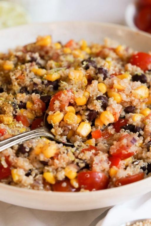 Zesty Quinoa and Black Bean Salad with Lime Dressing
