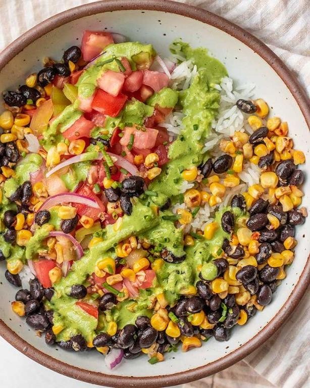Zesty Rice, Corn, and Black Bean Bowl