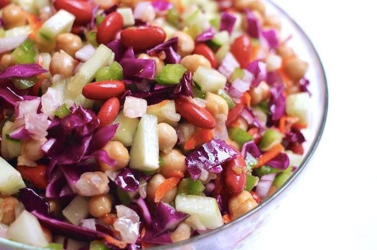 Zesty Sauerkraut and Bean Salad