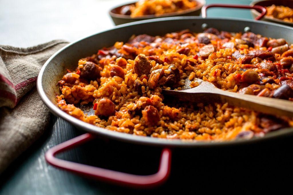 Zesty Sausage and Rice Paella