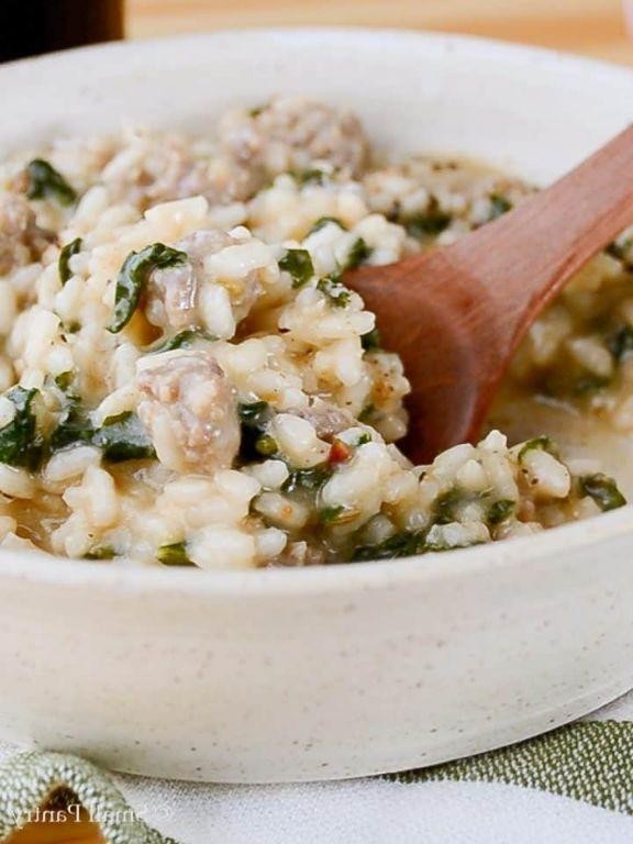 Zesty Sausage and Spinach Risotto