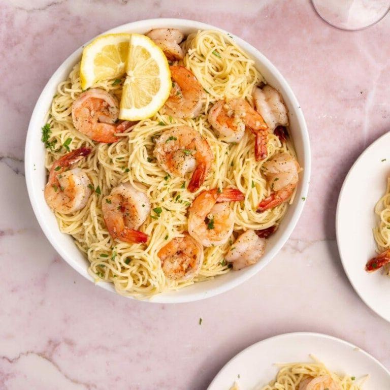 Zesty Shrimp Fettuccine with Lemon Zest