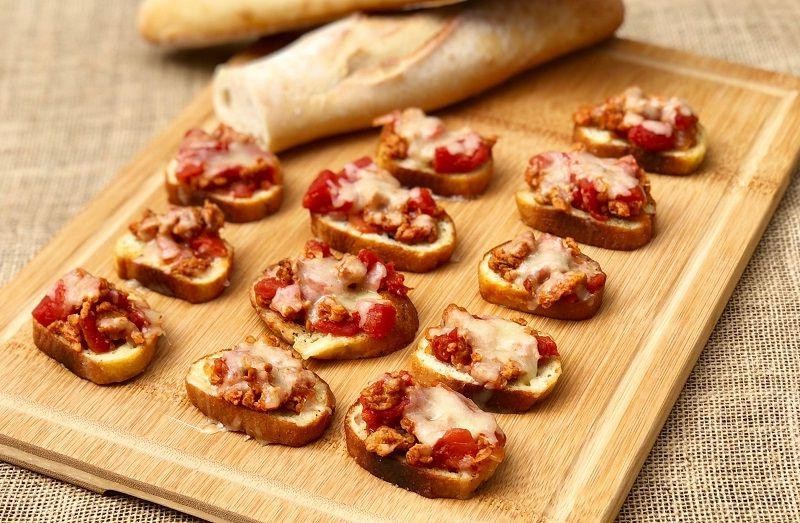 Zesty Summer Sausage and Tomato Bruschetta