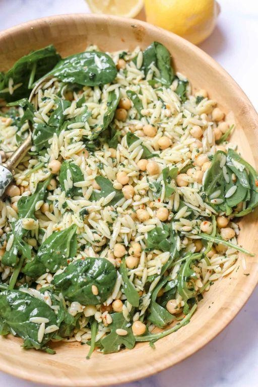 Zesty Vegan Orzo with Lemon and Pine Nuts