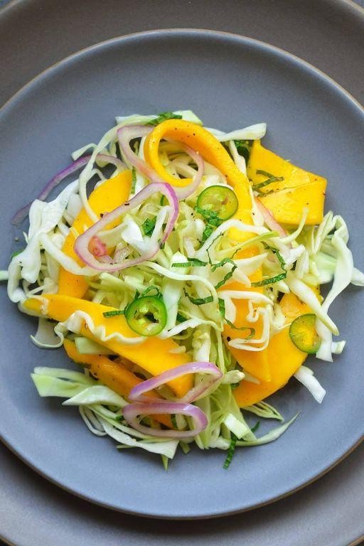 Zesty White Cabbage and Mango Salad