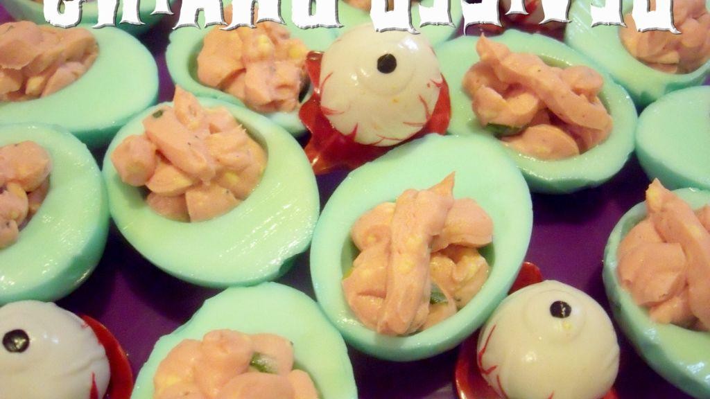 Zombie Brain Deviled Eggs