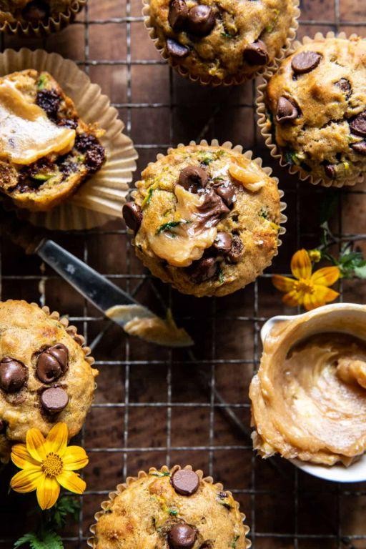 Zucchini Banana Chocolate Chip Muffins