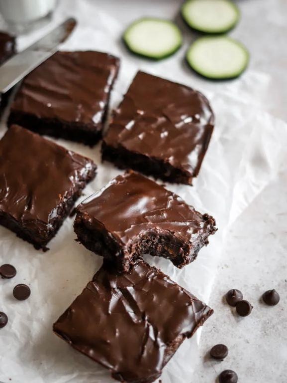 Zucchini Brownies with Dark Chocolate