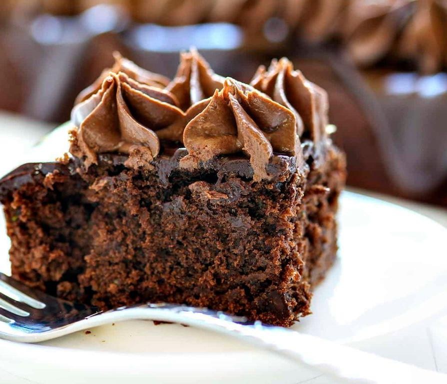 Zucchini Double Chocolate Cake with Espresso Glaze