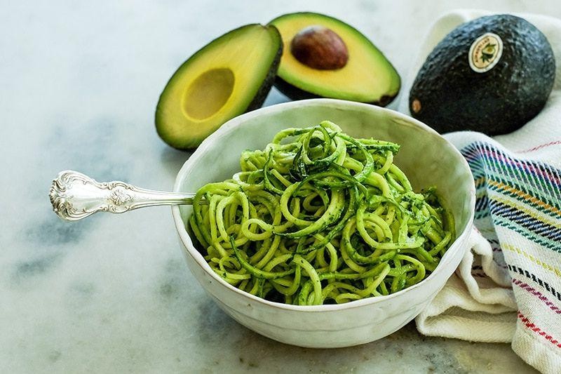 Zucchini Noodles with Avocado Pesto