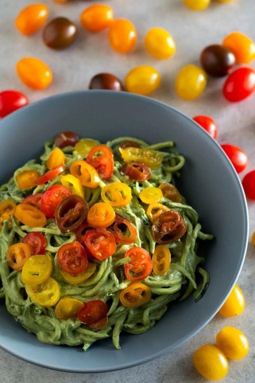 Zucchini Noodles with Avocado Sauce