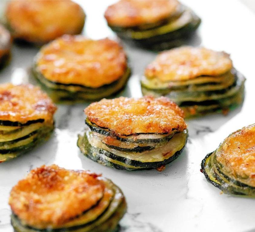 Zucchini Parmesan Stacks