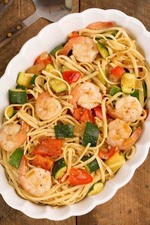 Zucchini and Bell Pepper Linguine