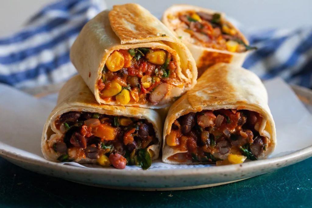 Zucchini and Black Bean Burritos