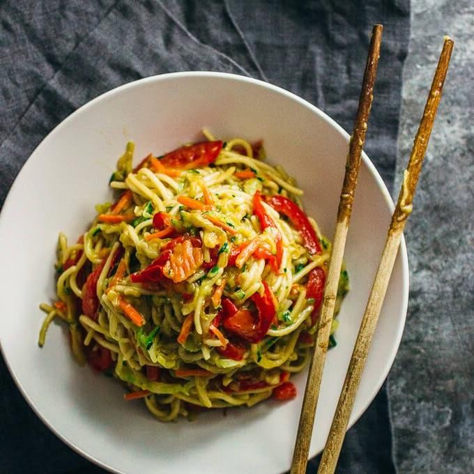 Zucchini and Carrot Chow Mein