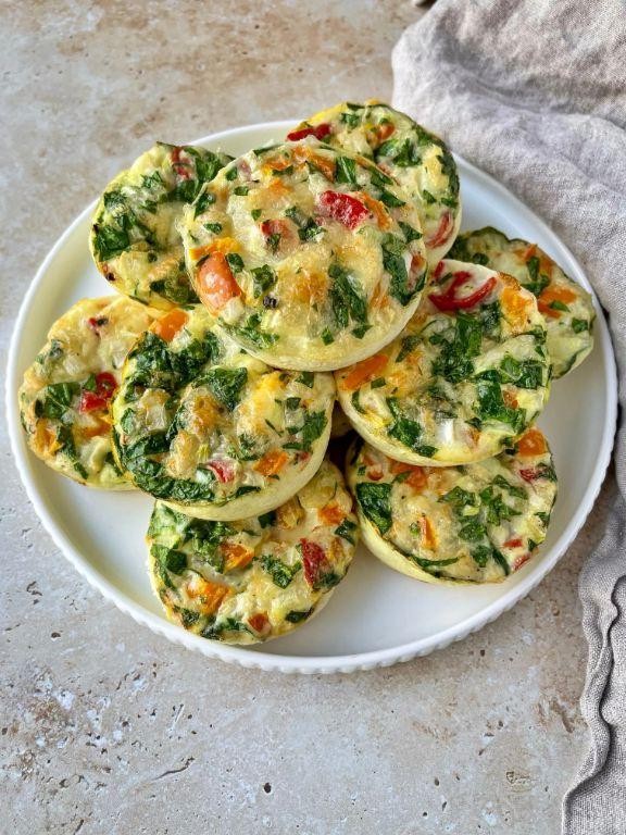 Zucchini and Goat Cheese Egg White Bites