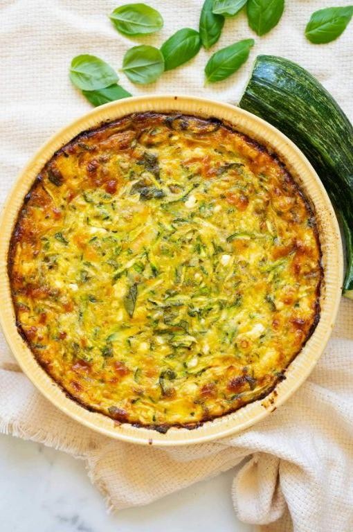 Zucchini and Herb Cottage Cheese Quiche