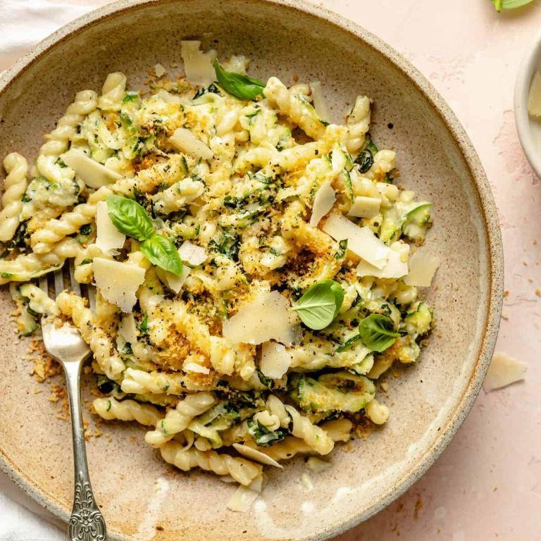 Zucchini and Lemon Cream Tortellini