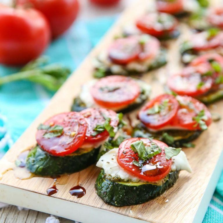 Zucchini and Tomato Caprese Salad