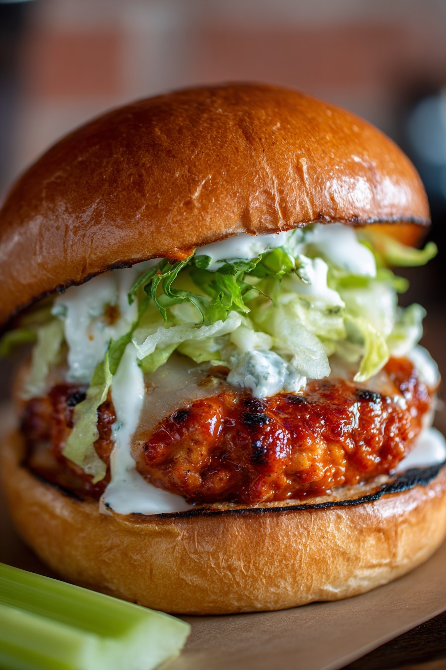 Buffalo Chicken Burgers
