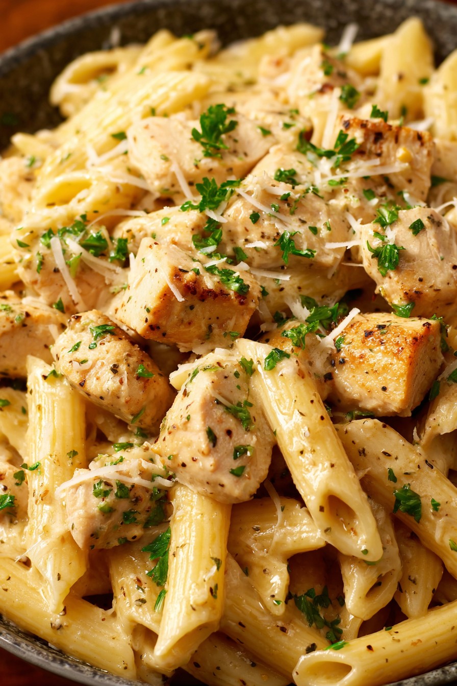 Buffalo Wild Wings Parmesan Garlic Chicken Pasta Crockpot