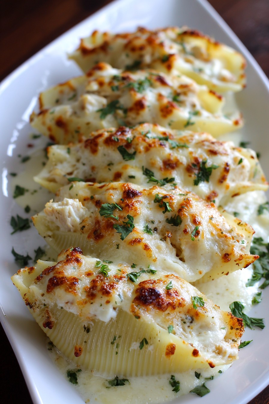Chicken Alfredo Stuffed Shells