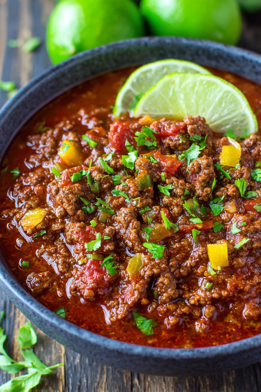Crockpot Chili No Beans