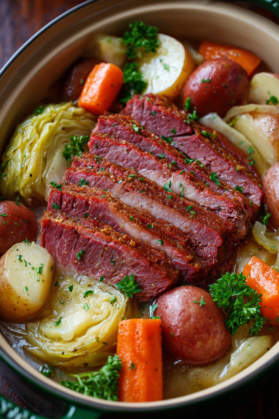 Dutch Oven Corned Beef And Cabbage