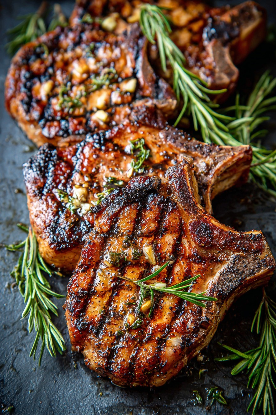 Grilled Bone In Pork Chops