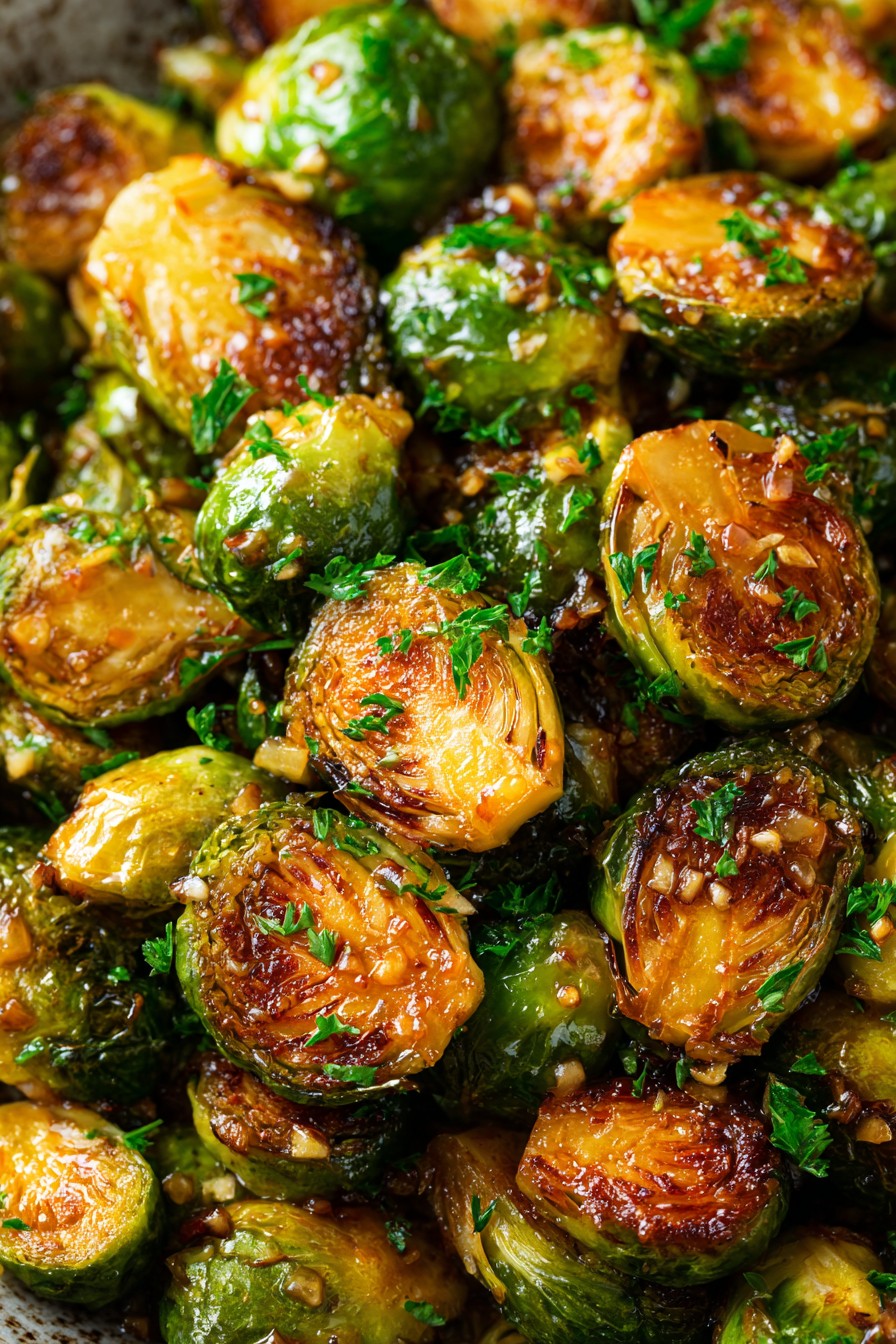 Honey Garlic Brussel Sprouts