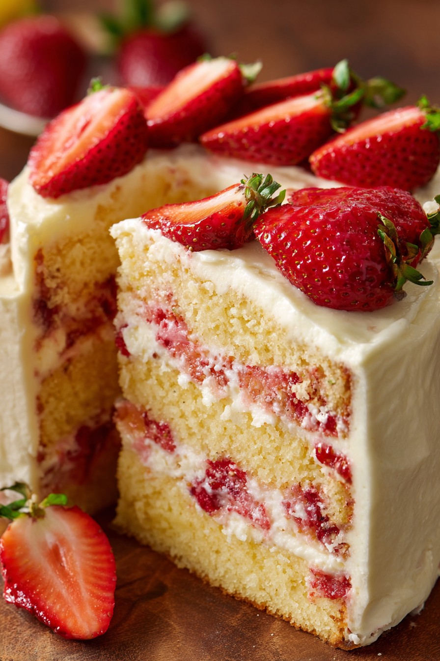Lemon And Strawberry Cake