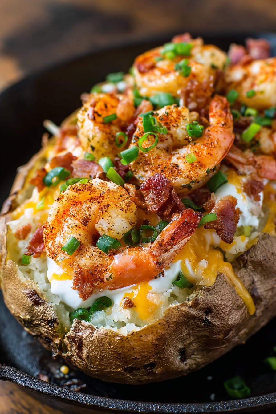Loaded Shrimp Baked Potato